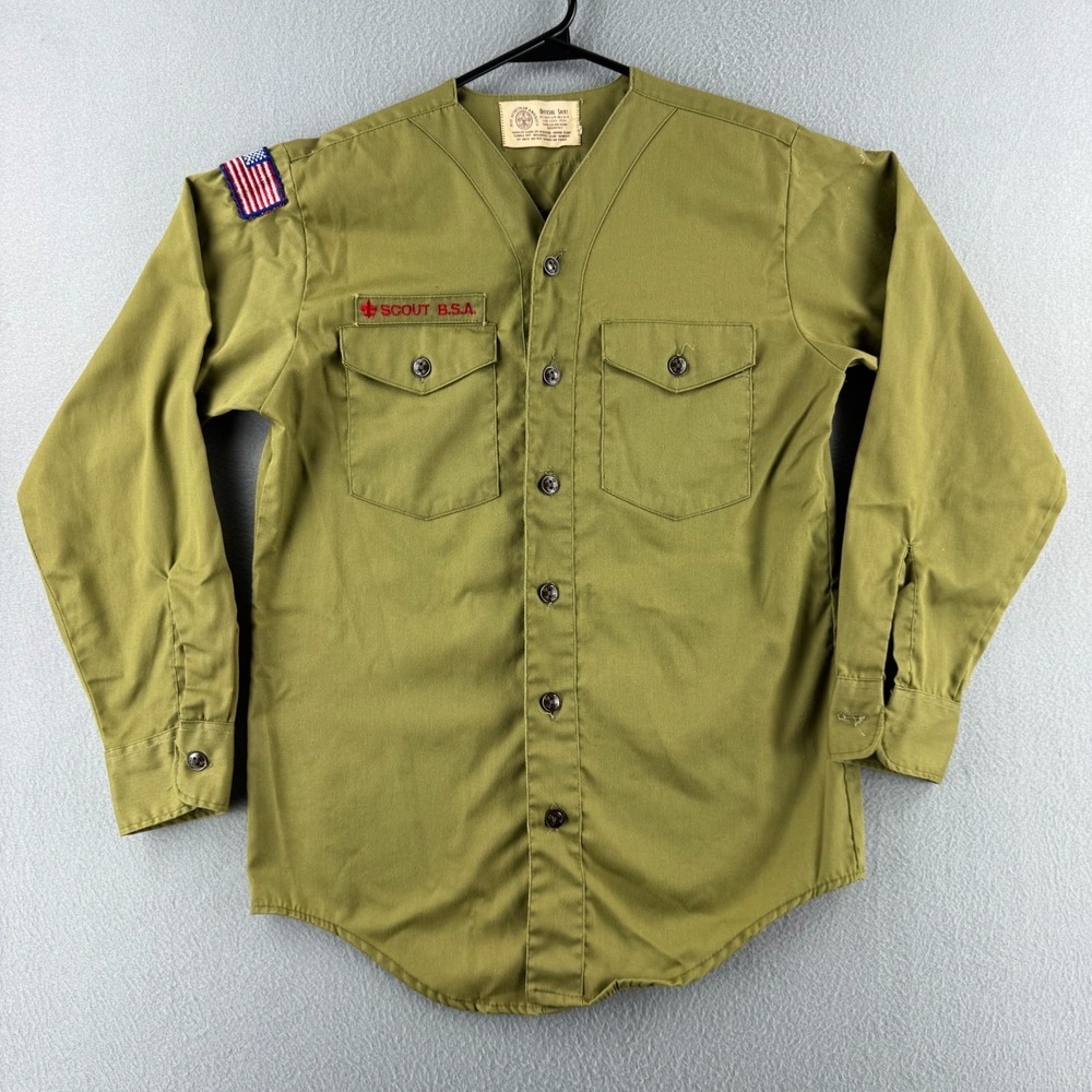 Vintage Womens Size Small BSA Uniform Top Boy Scouts Denim Mother